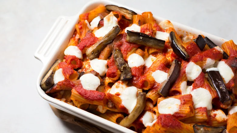 4-Ingredient Eggplant Pasta Bake Recipe