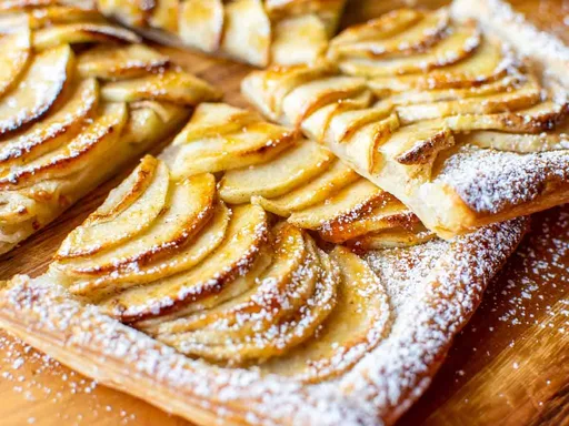 Receta de tarta de manzana de hojaldre