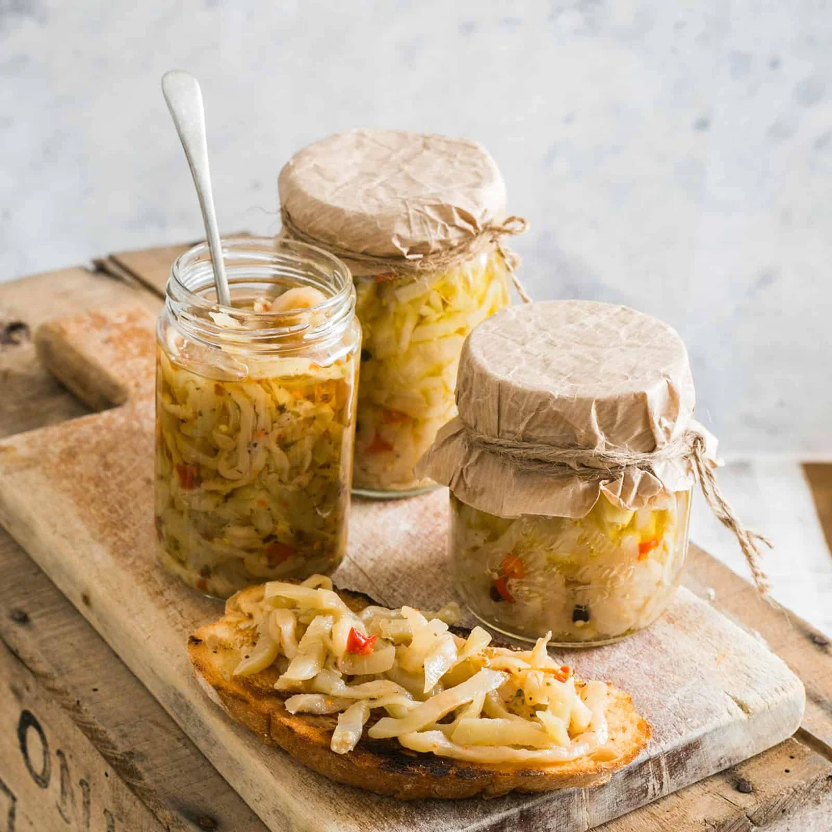 Berenjenas en escabeche con aceite de oliva