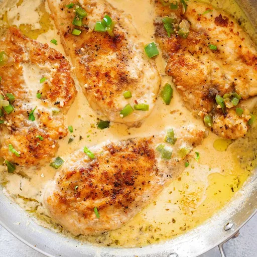 Pollo con crema