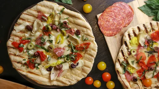 Receta de pizza de antipasto a la parrilla