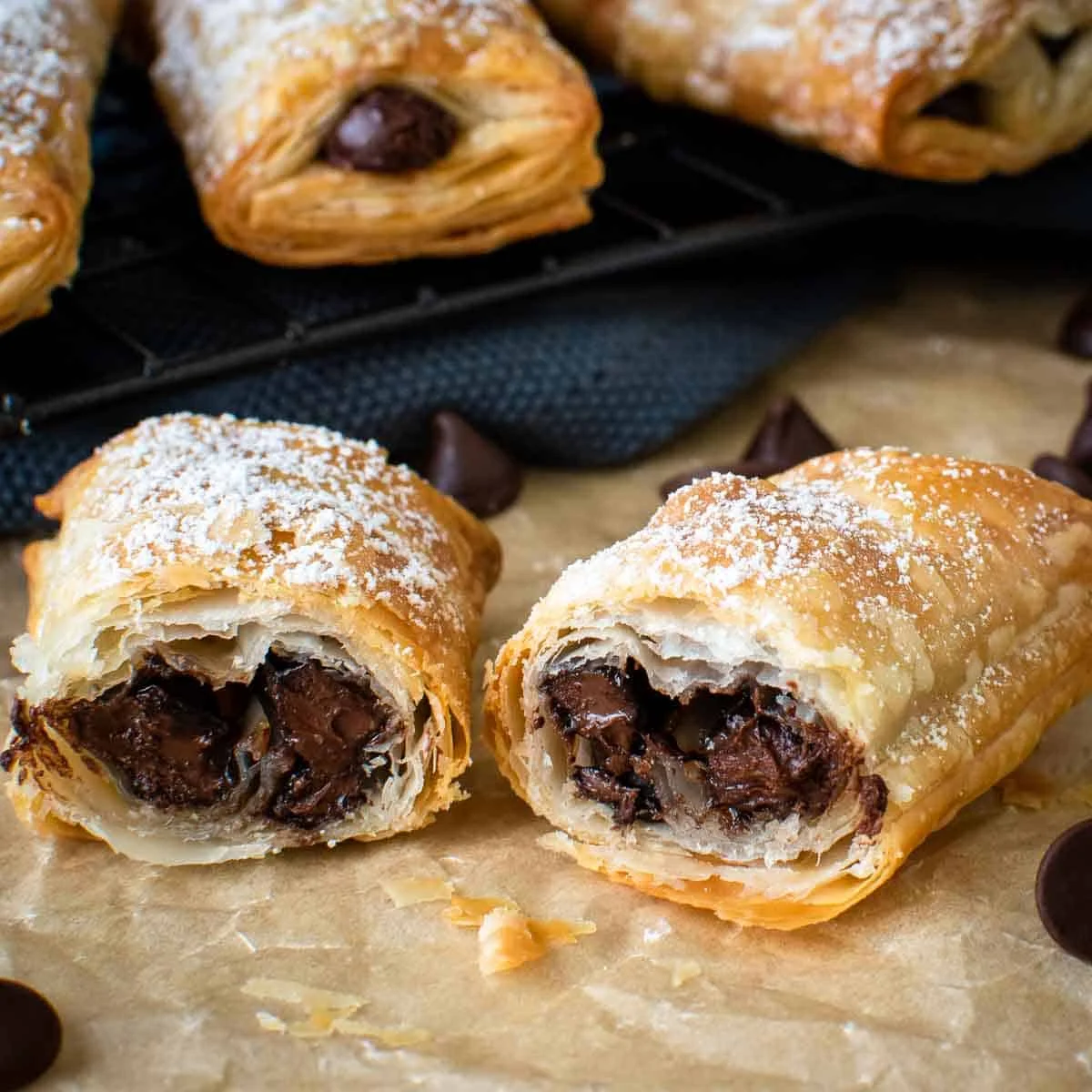 Chocolate Puff Pastries