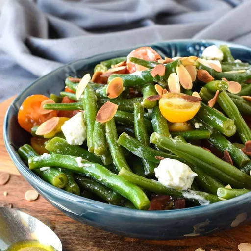 Green Bean Salad with Tomatoes and Creamy Feta