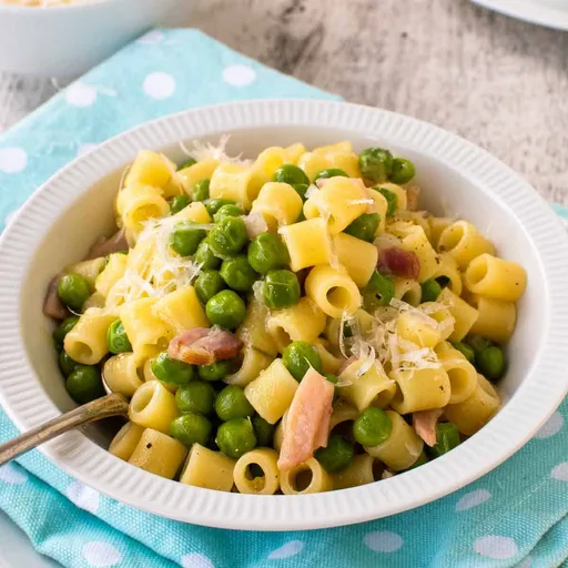 Receta de pasta con guisantes