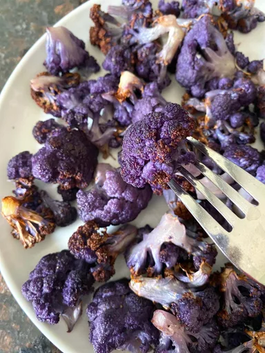 Coliflor Morada en Freidora de Aire
