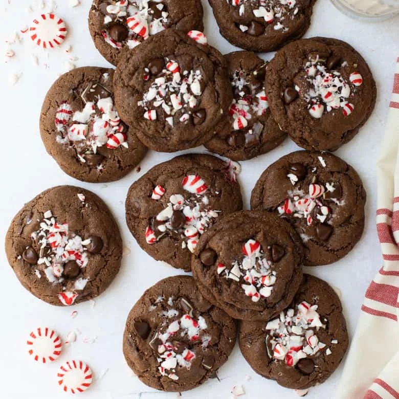 Cookies au chocolat et à la menthe sans gluten