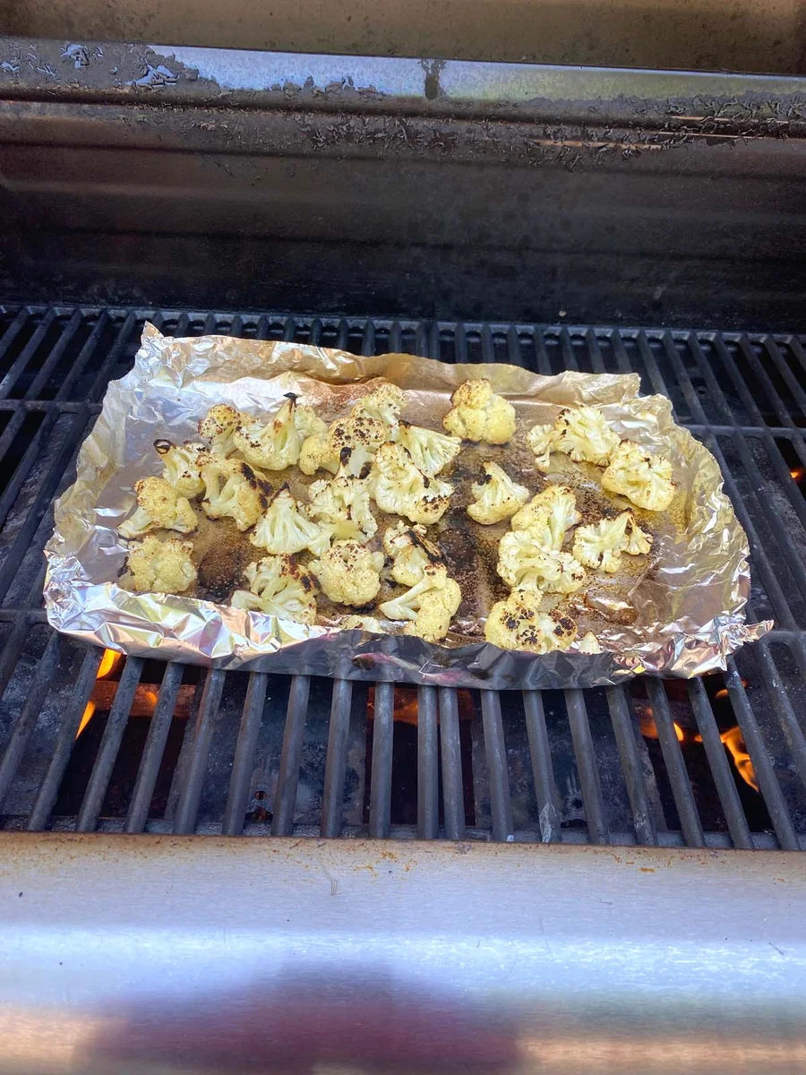 Grilled Cauliflower Florets In Foil