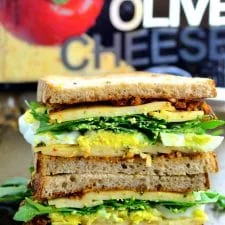 Tomato Olive Cheese Sandwich