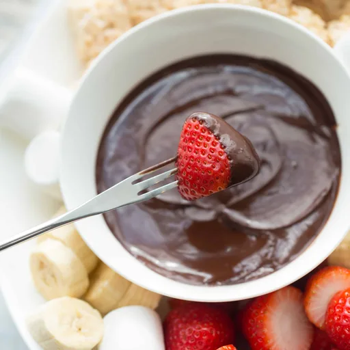Fondue de chocolate sin lactosa
