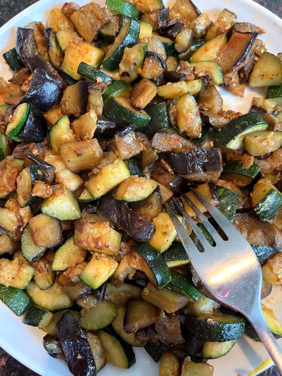 Pan Fried Eggplant And Zucchini