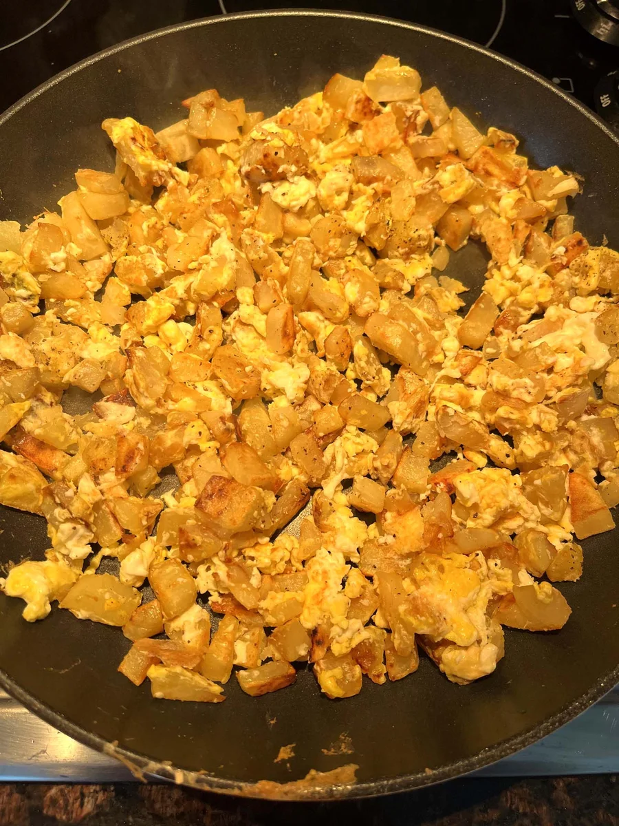 Fried Potatoes And Eggs