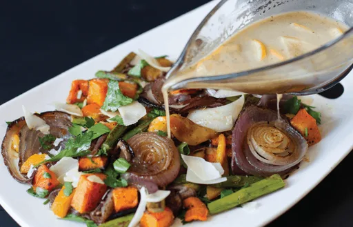Roasted Harvest Salad with Lemon Herb Vinaigrette