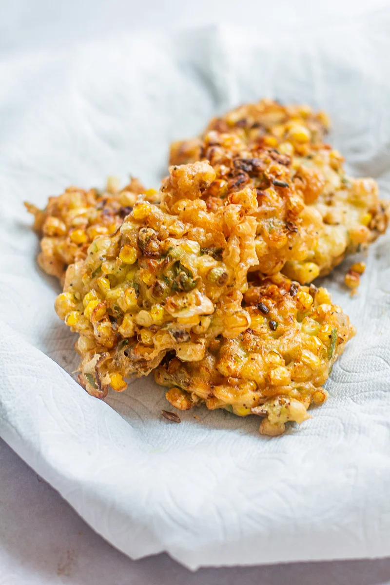 Corn Fritters with Spicy Crema