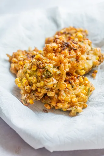 Corn Fritters with Spicy Crema