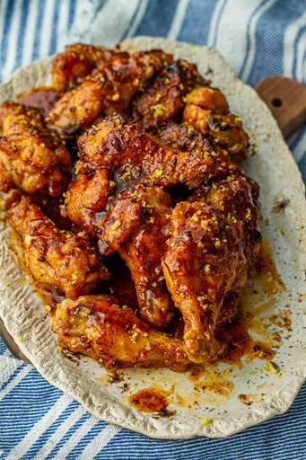 Wet Hot Honey Lemon Pepper Wings (Air Fryer Recipe)
