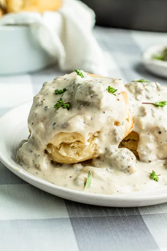 Southern Biscuits & Gravy with Turkey Sausage