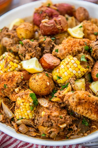 Cajun Chicken Wing & Turkey Neck Boil (Seafoodless)