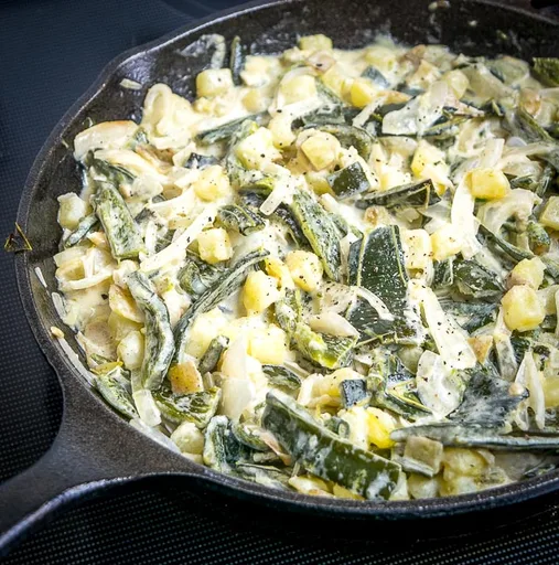 Rajas: Creamy Poblano Strips with Potatoes