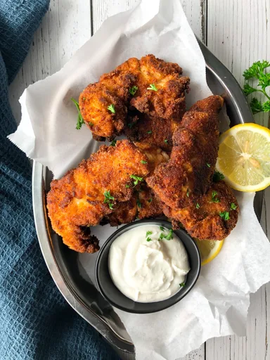 Tiras de pollo rebozadas