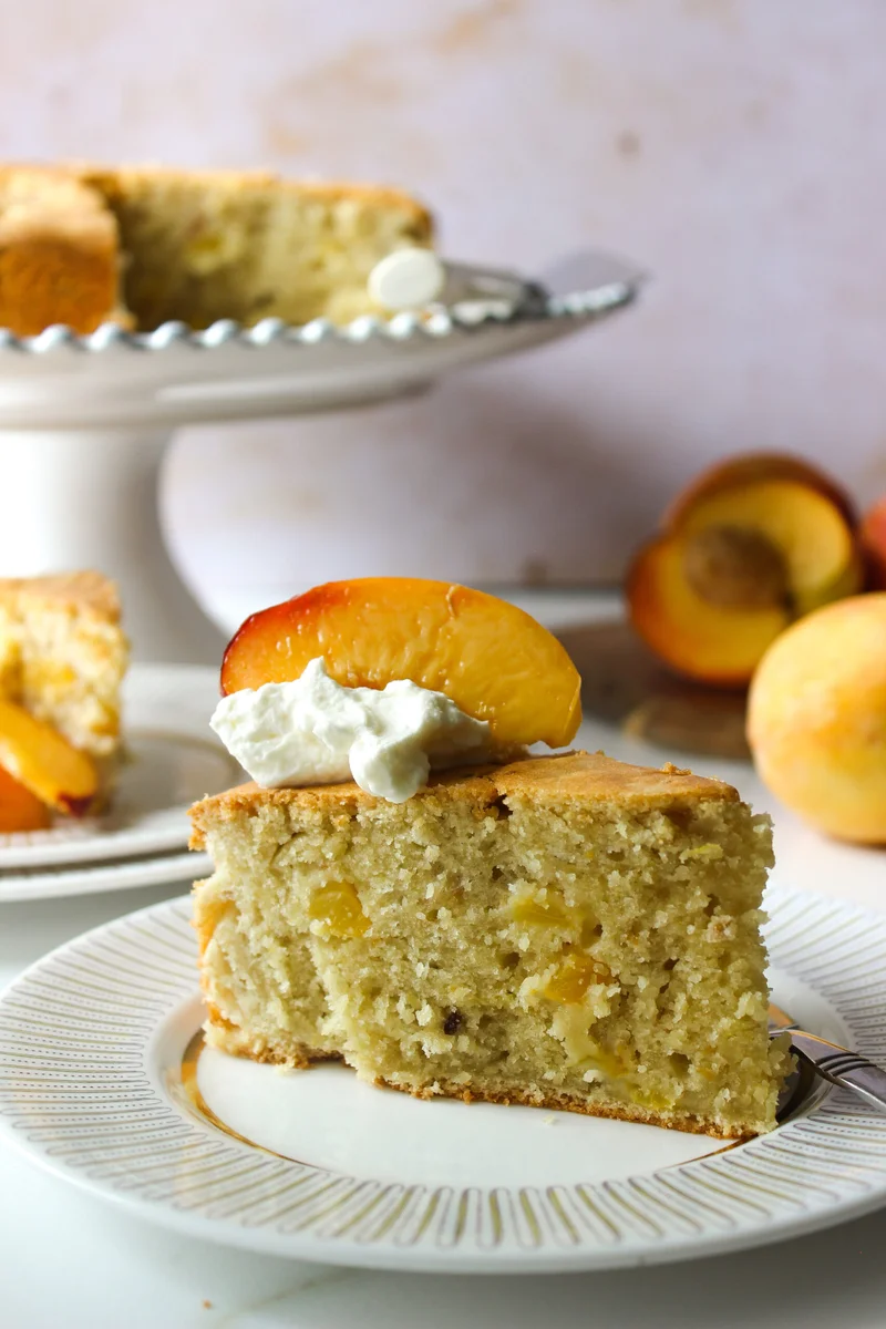 Peaches and cream cake