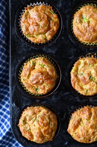 Zucchini and cheddar muffins