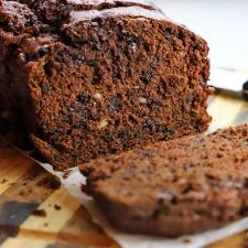 Queque de chocolate y bananas