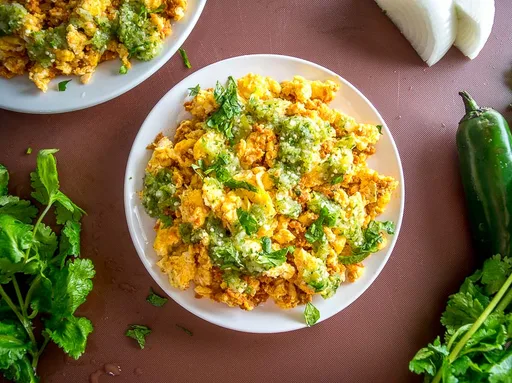 Chorizo and Eggs (with Homemade Salsa Verde!)