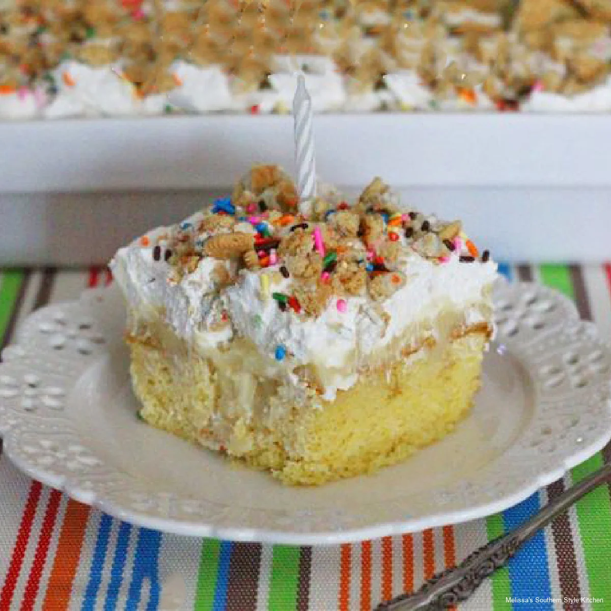Cheesecake Birthday Poke Cake