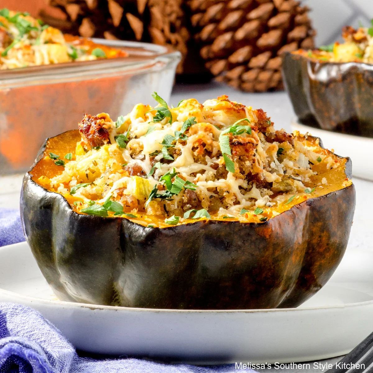 Sausage Stuffed Acorn Squash
