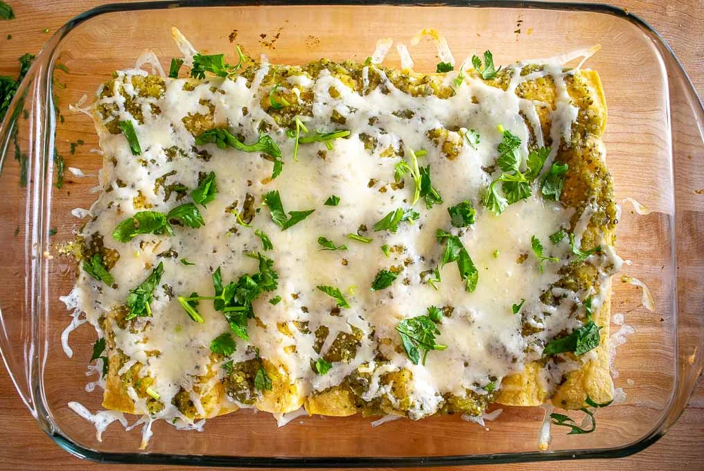 Enchiladas verdes fáciles