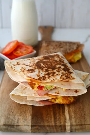 Wraps de tortilla fáciles para el desayuno