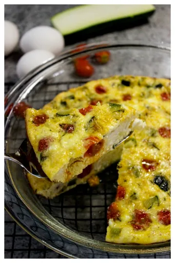 Zucchini and cherry tomato frittata