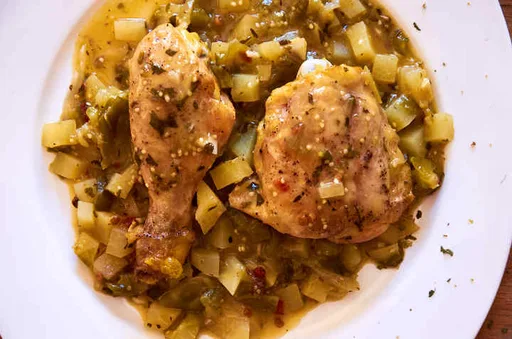 Receta de pollo con tomatillo