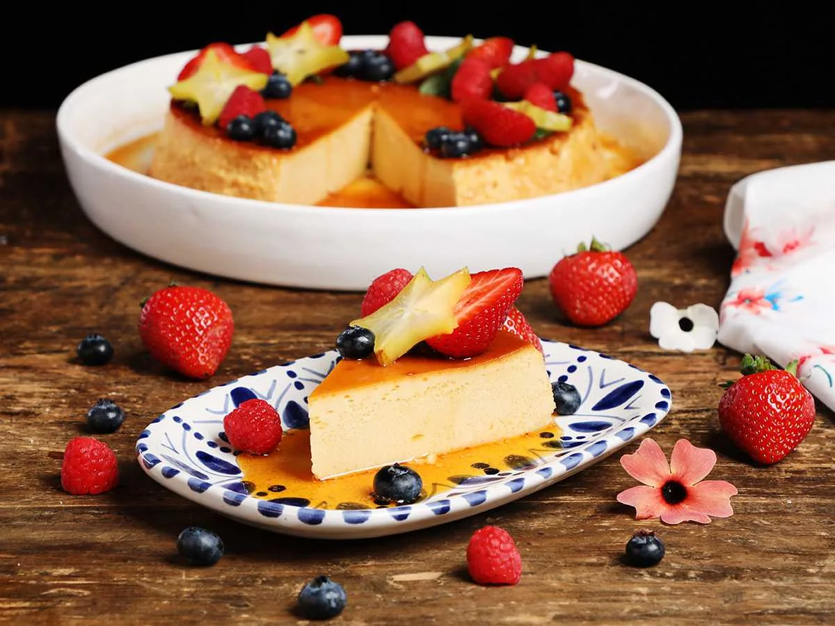 Traditional Mexican Flan Napolitano