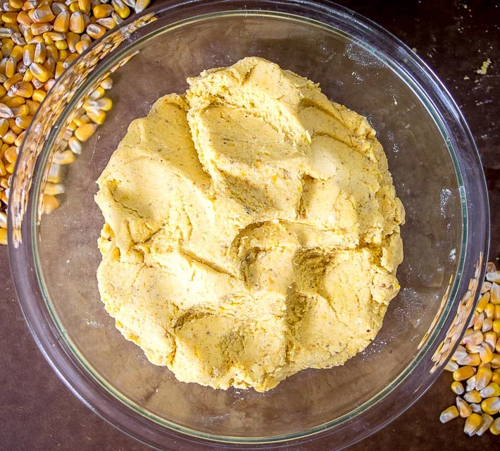 Homemade Masa Dough Using Yellow Field Corn