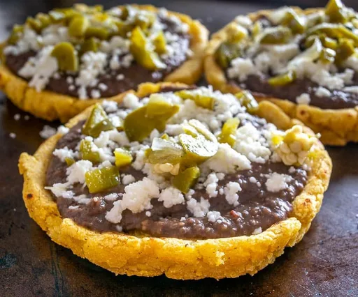 Sopes With Refried Beans and Cheese