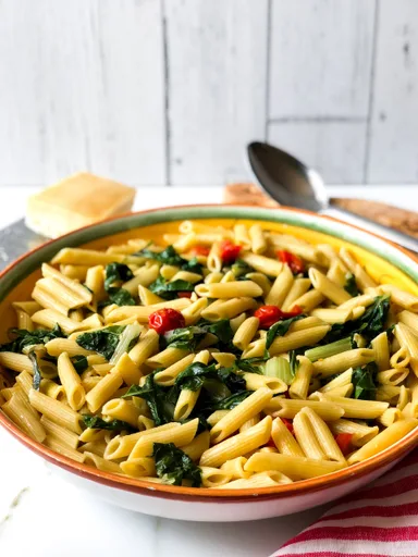 Pasta with swiss chard and tomatoes