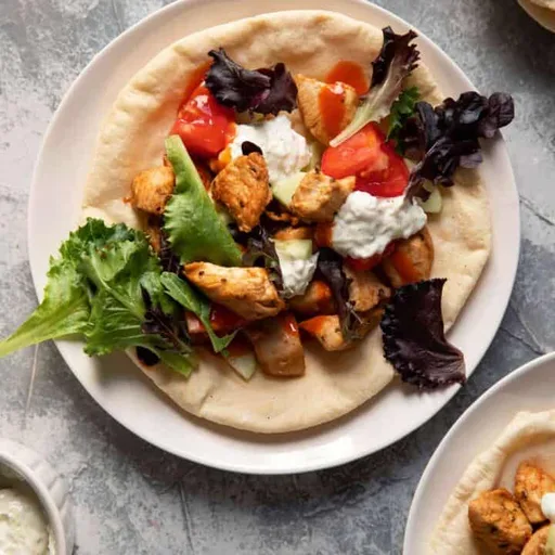 Los mejores pitas de pollo con tzatziki