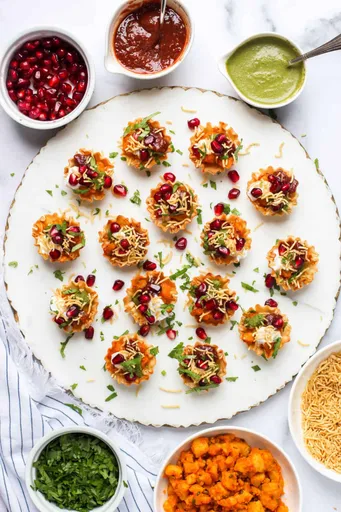 Aloo Chaat in Phyllo Shells