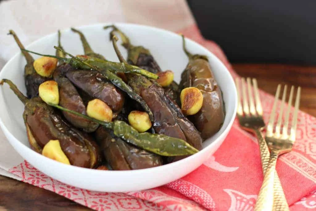 Roasted Garlicky Eggplant