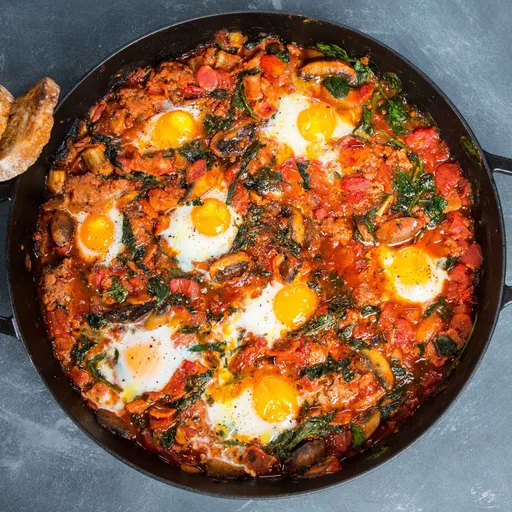 Huevos al Horno Estilo English Breakfast