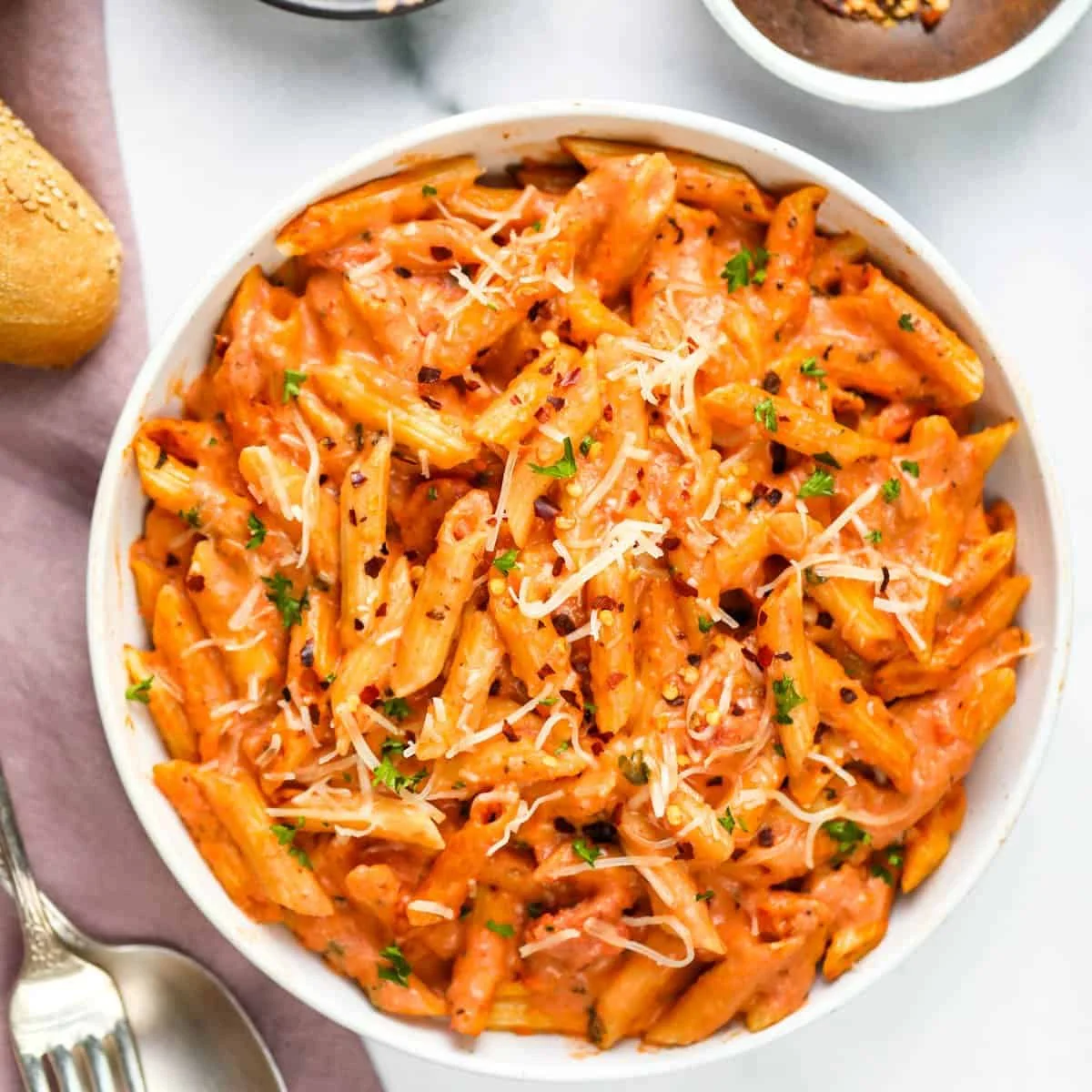 Penne Pasta with Creamy Tomato Sauce
