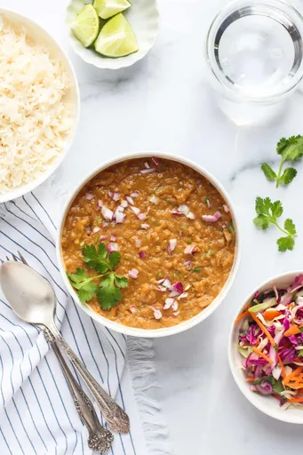 Estofado picante etíope de lentejas en Instant Pot