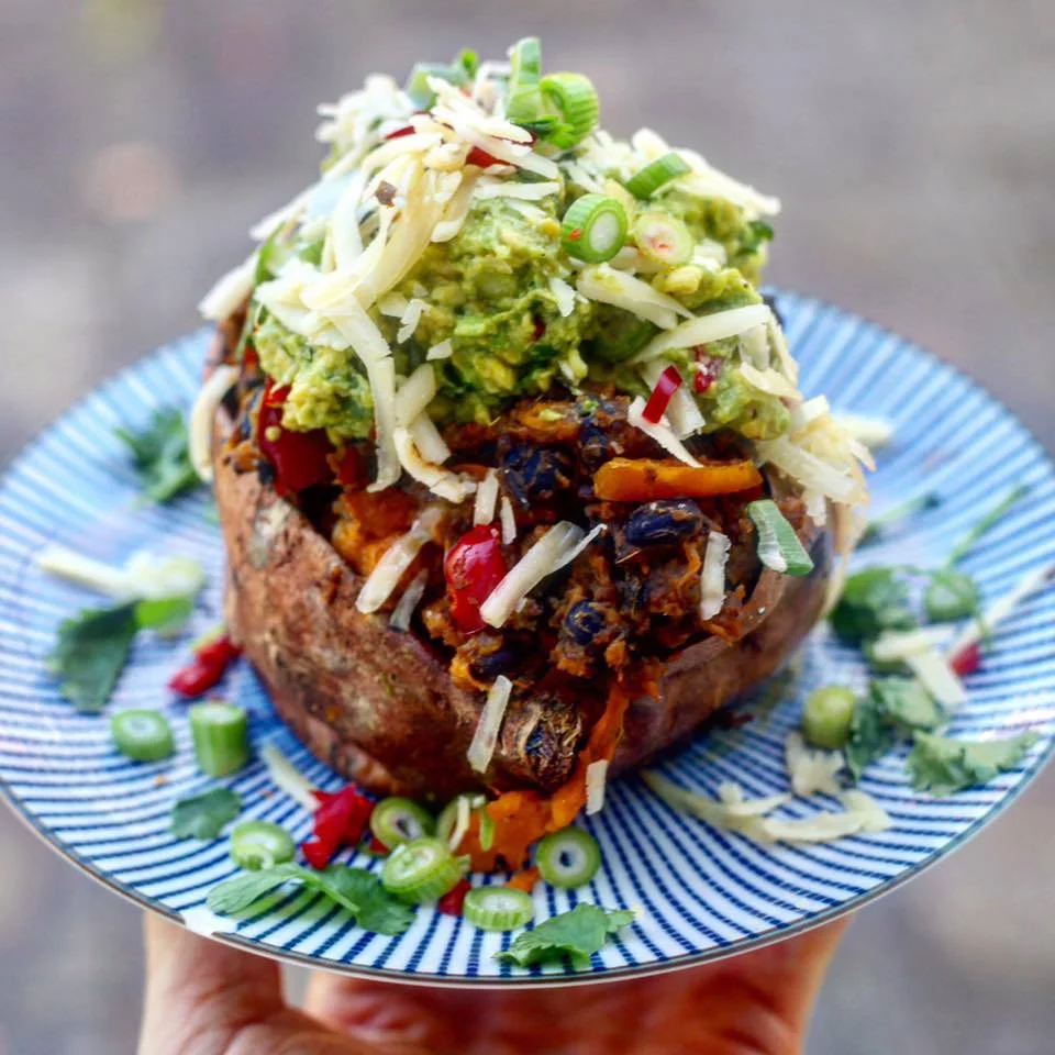 Mexican Style Stuffed Sweet Potatoes