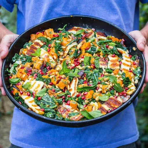 The Ultimate Halloumi, Butternut Squash & Tahini Salad