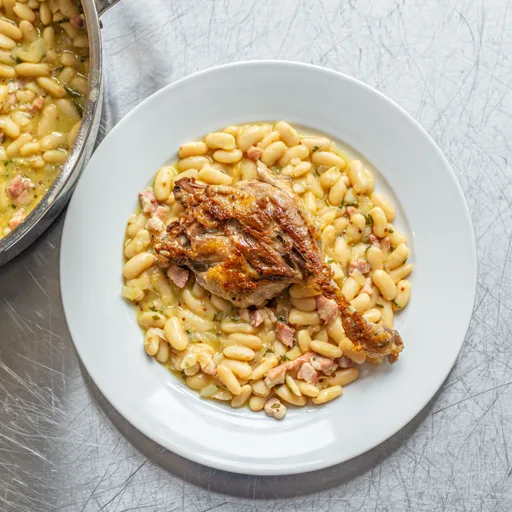 Confit Duck, Bacon and Beans