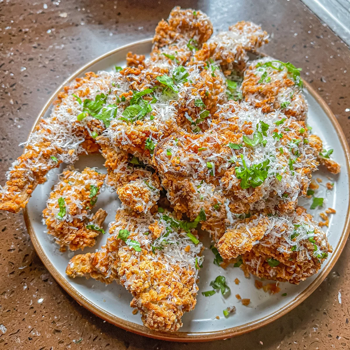 Garlic and Parmesan Oyster Mushrooms