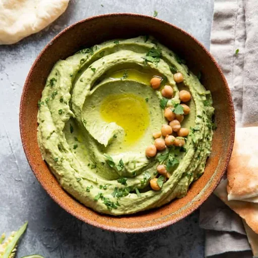 Cilantro Jalapeño Hummus Easy Homemade Recipe