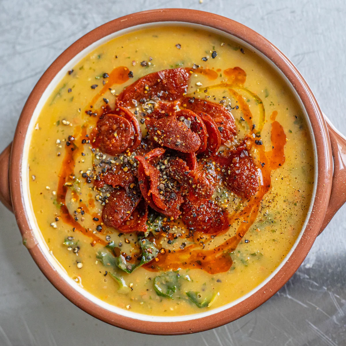 Warming Chorizo & Kale Soup