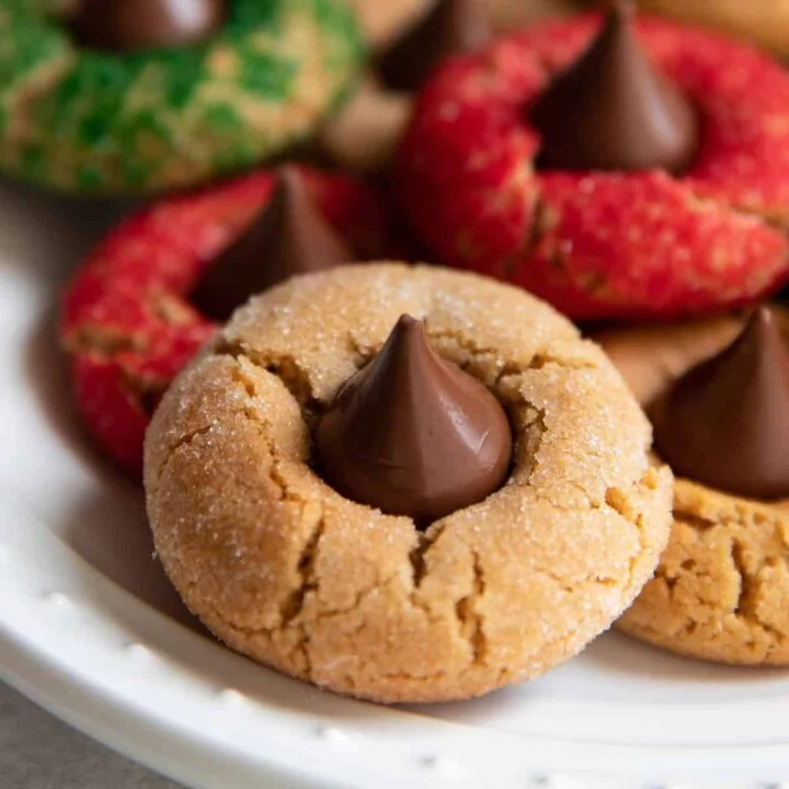 Christmas Peanut Butter Blossoms